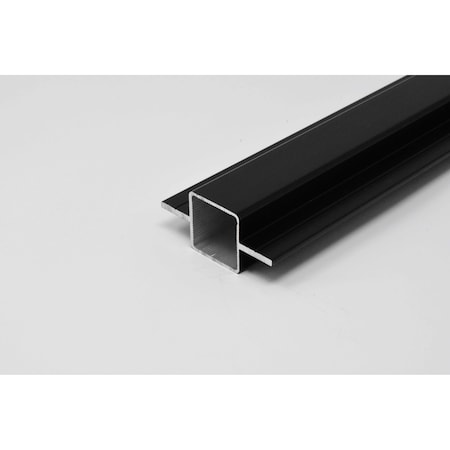 Eztube Extrusion for 1/4in Recessed Panel  Black, 24in L x 1in W x 1in H, QR 1 End 100-160-2 BK 1QR